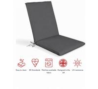 Glendale Garden & Leisure Sp Low Back Recliner Pad Grey-Outdooor Recliner