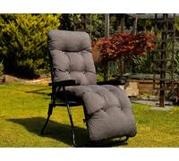 Glendale Garden Relaxer Replacement Cushion | 20 Pattern Options - Plain Grey