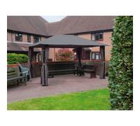 Glendale Highfield 4 x 3m Grey Garden Gazebo - Size: 3 x 4m - Wilko
