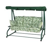 Glendale Pendulum 3 Seater Steel Hammock swing Cotswold Leaf