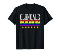 Glendale Pride Gay Lesbian Queer LGBT Rainbow Flag T-Shirt