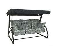 Glendale REPLACEMENT CUSHION ONLY Pendulum 3 Seater Steel (Pattern options available) - Grey Flower