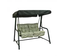 Glendale REPLACEMENT CUSHION ONLY Vienna Deluxe 2 Seater Garden Hammock (Pattern options available) - Sage Flower (Green Frame) - 153cm (H) x 140cm (W) X 121cm (D)