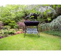 Glendale REPLACEMENT CUSHION ONLY Vienna Deluxe 2 Seater Garden Hammock (Pattern options available) - Tropical Blue - 153cm (H) x 140cm (W) X 121cm (D)