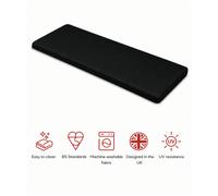 Glendale SP Range 3 Seater Bench Pad Cushion - Black