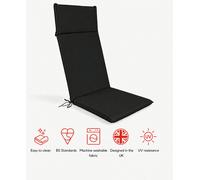 Glendale SP Range High Back Recliner Pad Garden Cushion - Black