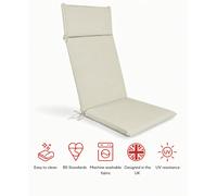 Glendale SP Range High Back Recliner Pad Garden Cushion - natural