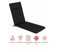 Glendale SP Range Lounger Pad Garden Cushion - Black