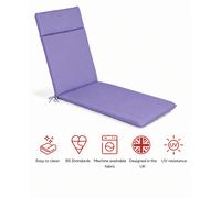 Glendale SP Range Lounger Pad Garden Cushion - Plum