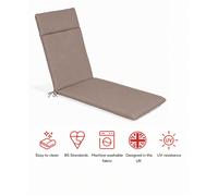 Glendale SP Range Lounger Pad Garden Cushion - Taupe