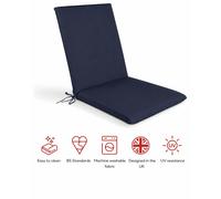 Glendale SP Range Low Back Recliner Pad Garden Cushion - Navy