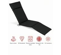 Glendale SP Range Steamer Pad Garden Cushion - Black