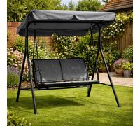 Glendale Garden & Leisure 2 Seater Textaline Hammock - L140 X W110 X H152 Cm - Grey