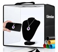 Glendan Portable Photo Studio Light Box,12"x12" Professional Dimmable Shooting Tent Kit with 112 LED Lights & 6 Backdrops for Jewelry and Small Items Product Photography