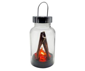 Gleneagles Campfire LED Lantern, Battery Powered Flame Effect Light | Flameless Fire Effect Lamp, Indoor Decor Light, Halloween and Autumn Decoration, Cosy Night Light, Housewarming Gift