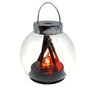 Gleneagles Campfire Round LED Lantern | Flameless Fire Effect Lamp, Indoor Decor Light, Halloween and Autumn Decoration, Cosy Night Light, Housewarming Gift