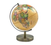 Gleneagles Mini Travel Globe 14.2cm - Antique Style Desk Globe with Travel Tracker Gem Stickers Vintage Explore the World Ornament for Home Office & Study Décor Gift for Kids Friends