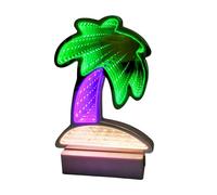 Gleneagles Palm Tree Infinity Light - Neon Sign, Perfect Gaming Accessory for Room. Mens & Stunning Gaming Bedroom Accessories with Infinity Effect. Travel Gift