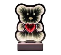 Gleneagles Teddy Bear Infinity Light - Neon Sign Gaming Accessories for Room. Mens, Stunning Gaming Bedroom Accessories with Infinity Effect. Bear Light