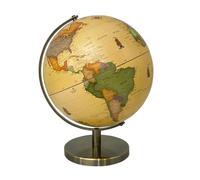 Gleneagles Travel Globe Antique 20cm - Includes 50 Travel Memory Marker Gems Globe World Map Geo Planet Desk Decor Home Office Gadgets For Men