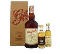Glenfarclas 15 Year Old With 105 Cask Strength & 25 Year Old Miniatures Gift Set