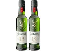 Glenfiddich 12 Year Old Single Malt Scotch Whisky, 35 cl (Pack of 2)