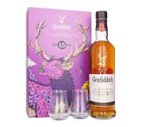 Glenfiddich 15 Year Old Single Malt Scotch Whisky - Limited Edition 2 Glass Gift Pack - 70cl