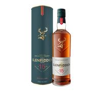 GLENFIDDICH 15 Year Old Single Malt Scotch Whisky - Rich Complex - Warm Spice, Honey Rich Fruit - Bourbon, Oak & Sherry Casks - Harmonised In Our Sol