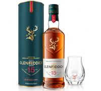 Glenfiddich 15 Year Old Solera Vat Whisky Gift Set | Speyside Single Malt Scotch Whisky + Spey Dram Nosing Glass | Premium Whisky Gift | 70cl | 40% ABV