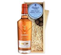 Glenfiddich 21 YO Gran Reserva And Dark Sea Salt Charbonnel Chocolates Box | 21 Year Old Whisky 70cl 40% abv
