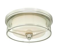 Glenford 33 cm Flush Mount Light Fitting Ceiling Lamp E27 Brushed Nickel [EEK: A++]