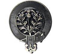 Glengarry Cap Badge, Traditional Scottish Military Accessory (Thistle, Antique Silver)