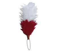 Glengarry Hackles 6-Inch | Traditional Scottish Feather Plumes for Highland Dress | Cap Decoration for Kilts, Bagpipes, Reenactments & Parades (Red/White)