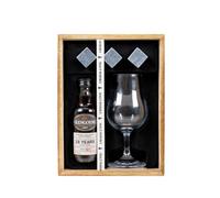 Glengoyne 18 Year Old 5cl with Glass & Stones in wood