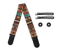GLENLCWE Southwestern Native Navajo Stripe Print Guitar Strap for Acoustic Guitar Electric Bass Guitars Adjustable