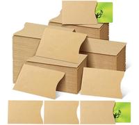 Glenmal 1200 Pcs Gift Card Sleeves Holder 3.5'' x 2.4'' Blank Hotel Key ID Card Holder Sleeve Kraft Envelopes Business Cover Protector for Keys