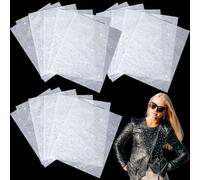 Glenmal 24 Pcs Sheet Iron-on Rhinestone Sheets Crystal Transfers Glitter Hotfix Rhinestone Decals Hot Melt Patches in 2 Styles for Clothing Craft DIY Decor(Classic Style)