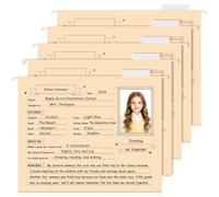 Glenmal 25 Pack School Years Memory File Folders Memory Pages Letter Hanging Files School Keepsake Organizer Questionnaire for Kids K-12 Student Info Record Personal Growth Tracking (Yellow)