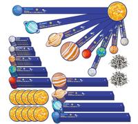 Glenmal 36 Set Solar System Model Craft Kit Kids DIY Planets Solar System Paper Art Set Decor Outer Space Preschool Activities Supplies for Montessori Learning Homeschool Toddler (Colorful)