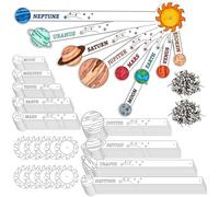 Glenmal 36 Set Solar System Model Craft Kit Kids DIY Planets Solar System Paper Art Set Decor Outer Space Preschool Activities Supplies for Montessori Learning Homeschool Toddler(Blank)