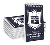 Glenmal 6 Pack First Responders Vital Statistics Notebook Medical Notebook for Vital Signs and Additional Patient Information 420 Pages