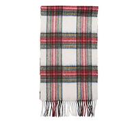 Glenmore Unisex 100% Lambswool Tartan Scarf in Scotland Design - Stewart Dress - White - 67” x 10.5”