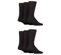 Glenmuir Men’s Laird Ribbed Cotton Trouser Socks 6 Pack Black 7-11