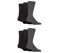 Glenmuir Men’s Plain Cotton Trouser Socks Endrick Smart for Work & Formal Wear, Soft, Breathable - 6 Pair Pack Black/Navy/Grey 7-11