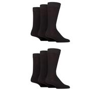 Glenmuir Men’s Plain Cotton Trouser Socks Endrick Smart for Work & Formal Wear, Soft, Breathable - 6 Pair Pack Black 7-11