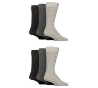 Glenmuir Men’s Plain Cotton Trouser Socks Endrick Smart for Work & Formal Wear, Soft, Breathable - 6 Pair Pack Grey 7-11