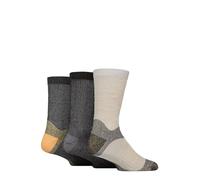 Glenmuir Men's Fully Cushioned Boot Socks - Arch Supports, Breathable, Plain, Outdoor, Hiking, Walking, 3 Pair Multipack Size 7-11 (UK, Numeric, 7, 11, Regular, Regular, Yellow/Black/Charcoal)