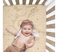 Glenna Jean Explore Crib Sheet Fitted 28"x52"x8" Nursery Standard
