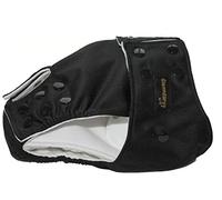 Glenndarcy Adjustable Male Dog Pants Nappy I Black Medium Long and 2 Washable pads I Poppers