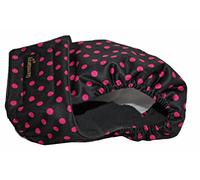 Glenndarcy Female Dog Season Nappy Diaper - Black Pink Dots Small Pants & 2 Washable Pads